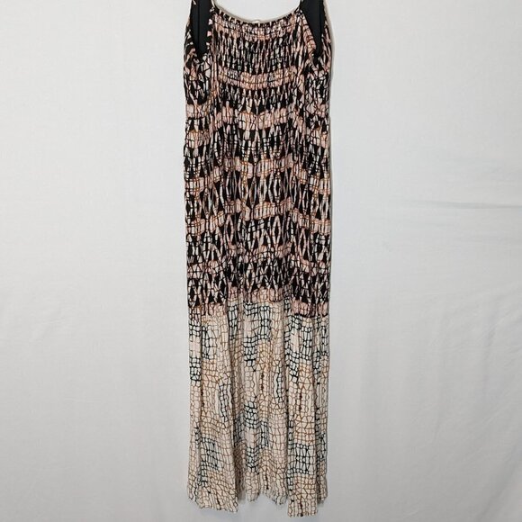 Women's "June & Hudson" Brown Tank Maxi Dress; Adjustable Straps; Smocked Size M - Picture 2 of 6